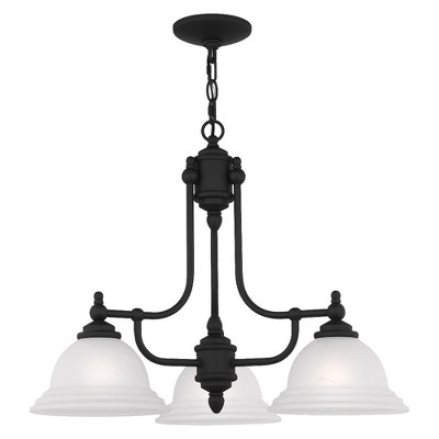 Livex Lighting North Port 3 - Light Chandelier in  Black