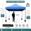 Commercial Pop Up Tent, 10x10 FT Canopy Tent, 500D Waterproof Canopy, Outdoor Sun Shade with Roller Bag & 4 Sandbag for Outdoor/Camping/Stall - 4 of 4