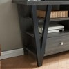 PAGED Two Drawer TV Stand Modern Entertainment Console with Aluminum Metal Bar Handles and Divided Shelf, TV Console for Living Room - 4 of 4