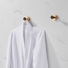 Munora 2-Pack Round Base Wall Hanging Coat Hook, Black Gold Towel Hook for Bathroom Bedroom Entry Hardware - 4 of 4