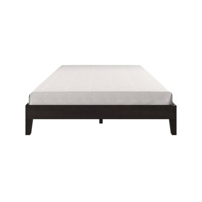Nix Black Pine Wood Queen Platform Bed with Drawer