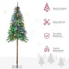 NAYSAYE 6FT Slim Pencil Artificial Christmas Tree with 442 Branches White Holiday Decoration for Home Office Party, Green, 21.3"*21.3"*70.8" - 4 of 4