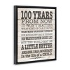 Stupell Industries 100 Years From Now Inspiring Teacher Floating Frame Canvas Art, Black, 17" x 21" - 2 of 4
