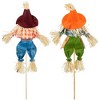 Northlight Boy and Girl Fall Harvest Scarecrow Crafting Picks - 18" - Set of 2 - 3 of 4