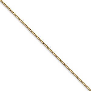 Black Bow Jewelry 0.9mm 14k Yellow Gold Classic Box Chain Necklace - 1 of 4