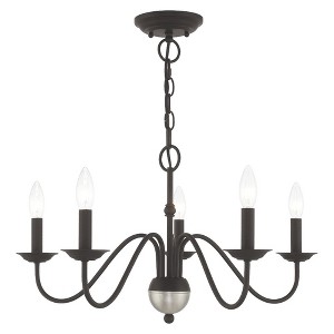 Livex Lighting Windsor 5 - Light Chandelier in  Black - 1 of 2