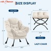 Office Large Comfy Lazy Chair for Living Room,Modern Leisure Armchair with Side Pocket,Accent Reading Sofa - 2 of 4