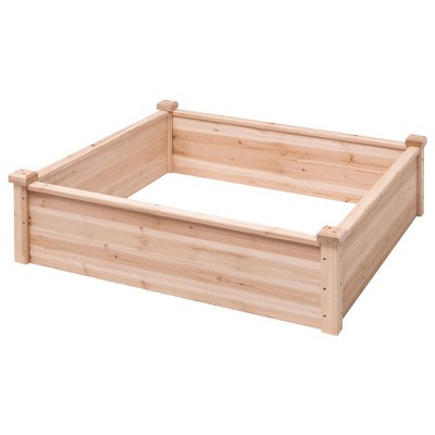 Tangkula Wooden Garden Bed Vegetable Flower Raised Square Planter Kit Outdoor Garden
