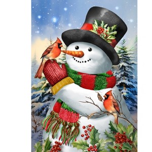 Briarwood Lane Winter Garden Flag 12x18 For Outdoor Winter Friends Snowman For Winter Garden Flag Flags For Outside - 1 of 4