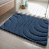 Unique Bargains 2Pcs Bathroom Floor Non-Slip Geometry Absorbent Washable Mat Soft Bath Mats - 2 of 4