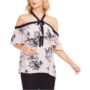 Vince Camuto Womens Crepe Floral Halter Blouse Top - 1 of 1