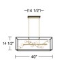Possini Euro Design Alter Back Gold Island Linear Pendant Chandelier 40" Wide Modern LED Frosted Glass 10-Light Fixture for House - 4 of 4