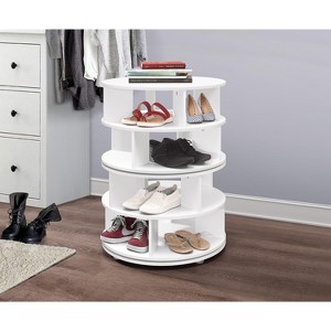 Kings Brand Furniture Colutea 4-Tier Rotating Lazy Susan Shoe Rack, 360° Revolving Shoe Storage Organizer - 1 of 3
