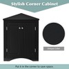 LunaLulinlk Black Triangle Bathroom Storage Cabinet with Adjustable Shelves, Freestanding Floor Cabinet for Home Kitchen - 4 of 4