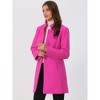INSPIRE CHIC Women's Winter Stand Collar Single Breasted Mid-thigh Long Overcoat - 3 of 4