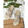 Clotth Women's Floral Flat Sandals - Elastic Strap for Summer Beach, Sparkling Jeweled Bohemian Flats,Sandals with Non Slip Shoes - 4 of 4