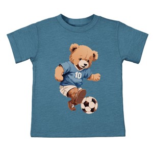The Juniper Shop Watercolor Soccer Bear Toddler Short Sleeve Tee - 1 of 4