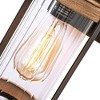 C Cattleya Black and Woodgrain Motion Sensing Dusk to Dawn Outdoor Wall Lantern Sconces(2-Pack) - image 4 of 4