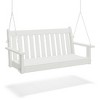 WestinTrends Malibu Outdoor Patio HDPE Hanging Front Porch Swing Bench - 4 of 4