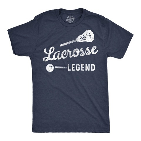 Мужские футболки Crazy Dog T-Shirts, Inc. Mens Funny T Shirts Lacrosse Legend Sarcastic Sports Graphic Tee for Men - Crazy Dog Men's T Shirt With Sarcastic Sayings Navy L