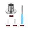 Unique Bargains Stainless Steel Brushed Finish Durable Rust Resistant High-Leg Closet Rod Holder with Cover 4 Pcs - 3 of 4