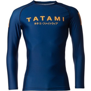 Tatami Fightwear Katakana Long Sleeve Rashguard - Navy - 1 of 4