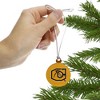 Cameron University Primary Logo Mini Small Tiny Wood Christmas Tree Holiday Ornament - 2 of 4