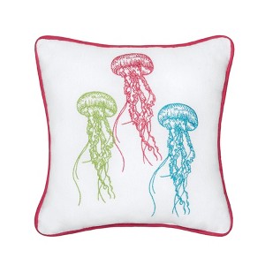 C&F Home 10" x 10" Jellyfish  Small Petite  Size Accent Throw Pillow Pillow - 1 of 3