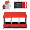 BENCMATE Pet Crates and Houses 3 Houses Dual Chamber Poultry Nesting Box for Hens and Ducks, Secure Egg Laying Sanctuary, Red, 33.86"*14.96"*6.89" - 3 of 4