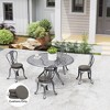 Outsunny Outdoor Chair Cushions Set of 4, Round Seat Cushions for Dining Chairs Bistro Chairs with Machine Washable Cover, 15" x 15" x 3" - 2 of 4