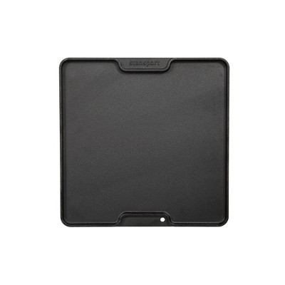 15" Black Pre-Seasoned Cast Iron Griddle with Lid Lifting Hole