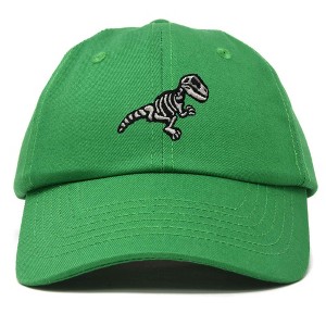 Dalix Fossil Embroidered Dinosaur T Rex Cotton Dad Hat Baseball Cap Adjustable Mens - 1 of 4