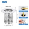 Unique Bargains Stainless Steel Bathroom Kitchen Hair Floor Drain Strainer - 2 of 3