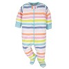 Onesies Brand Baby Girls' Long Sleeve Footed Sleepers, 4-pack - 3 of 4