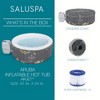 Bestway SaluSpa Aruba AirJet Large Round 2 to 3 Person Inflatable Hot Tub Portable Outdoor Spa with 110 AirJets, Grey - 3 of 4