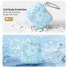 BONGEEK for AirPod Case 2nd 1st Generation Case Cover, Flower Engraved Full Protective Case Soft Silicone Pattern LED Visible,Sky Blue - 3 of 4
