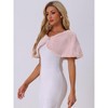 Allegra K Women's Party Elegant Faux Fur Full-Lined Wrap Shrug - 2 of 4