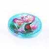 LuxenHome Hummingbird Floral Glass Birdbath with Metal Stand Multicolored - 3 of 4