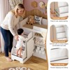 PAKASEPT 48" W Baby Changing Table with Stairs & Storage, Nursery Dresser Modern Diaper Changing Station, Dresser for Nursery with Adjustable Shelves - 3 of 4