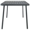 Outdoor Table Dark Grey E-coated Steel Large Tough Dining Table - 4 of 4