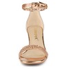 Allegra K Women's Glitter Square Toe Ankle Buckle Strap Chunky Heels Sandals - 3 of 4