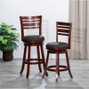 NicBex Dining Chairs Upholstered Chair Bar Height Chairs Slat Back Swivel Chair Fabric Seat for Kitchen - 2 of 4