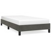 vidaXL Twin Bed Frame in Luxurious Dark Gray Velvet with Sturdy Supporting Legs and Plywood Slats for Restful Sleep - Easy Assembly - 3 of 4