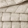AENKYO Full/Queen Linen Quilt Set, Garment-Washed Solid Color with Box Stitch Design, Lightweight & Cooling All-Season Bedding - 4 of 4