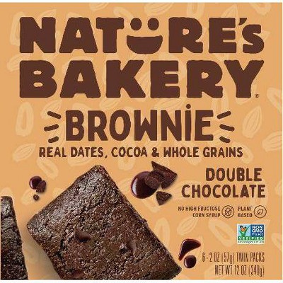 Nature's Bakery Double Chocolate Brownie - 6ct : Target