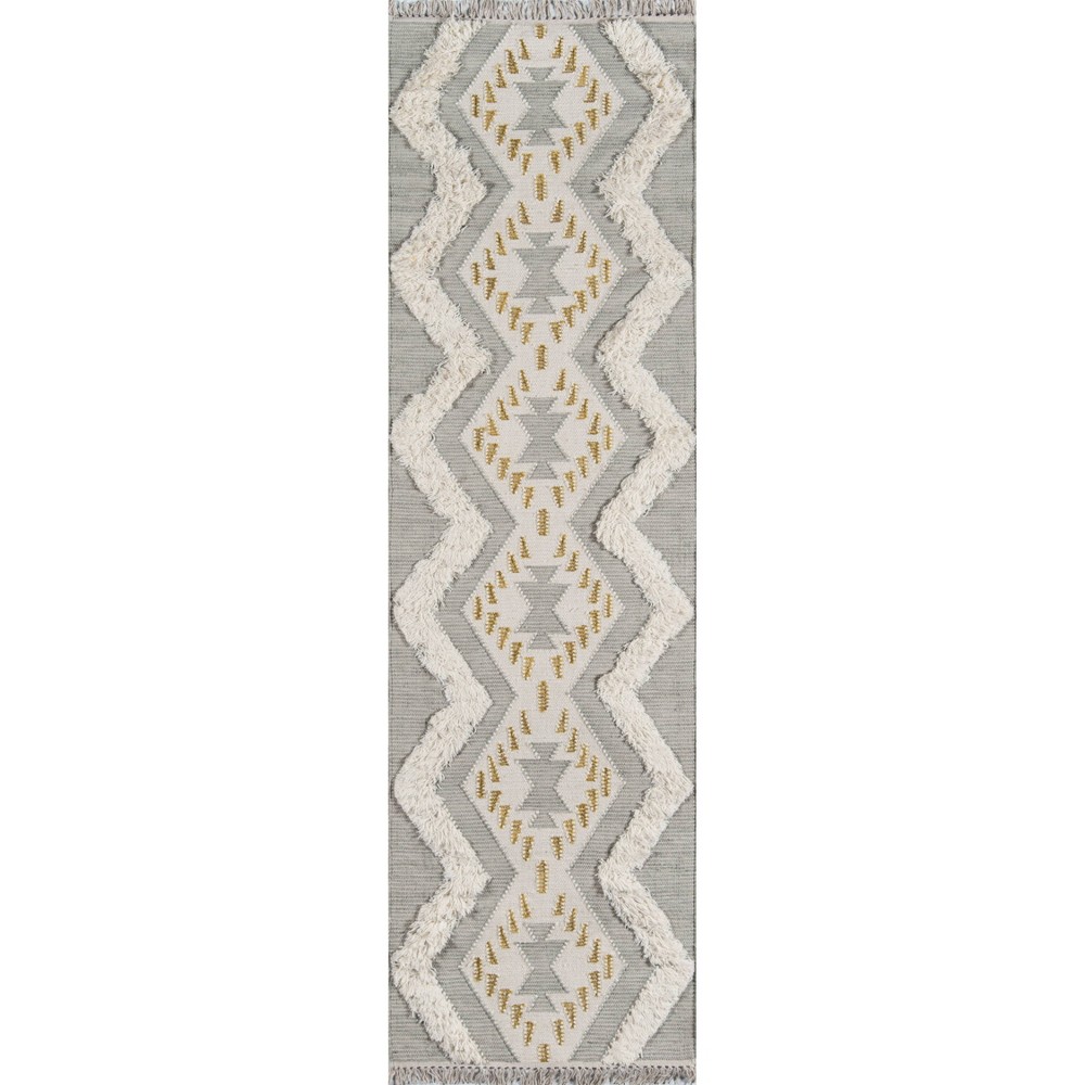 Photos - Area Rug 2'3"x7'10" Runner Indio Rug Gray - Novogratz by Momeni