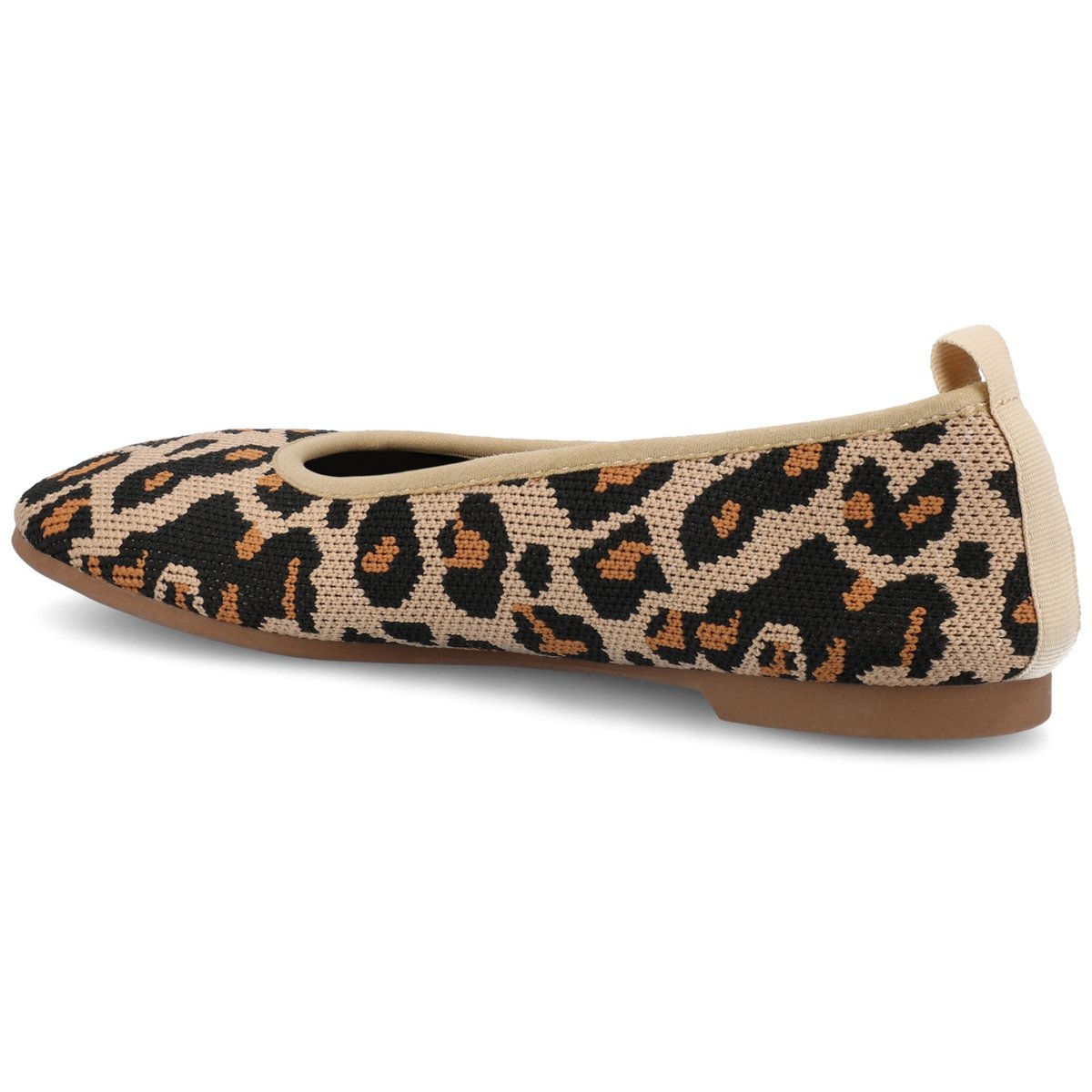 Обувь Journee Collection Journee Women's Aria Knit Flats, Leopard 8 — фото 7