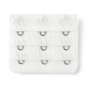 Allegra K Women's 3 Hook 3 Row Stretchy Bra Strap Extenders Hooks Bra Band - 1 of 4