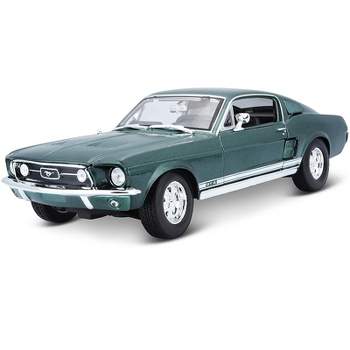 1967 Ford Mustang GTA Fastback Green Metallic with White Stripes 1/18 Diecast Model Car by Maisto