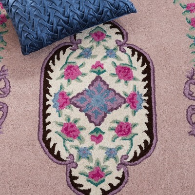 Ivory Elegance Hand-Tufted Wool and Viscose 5' Square Rug